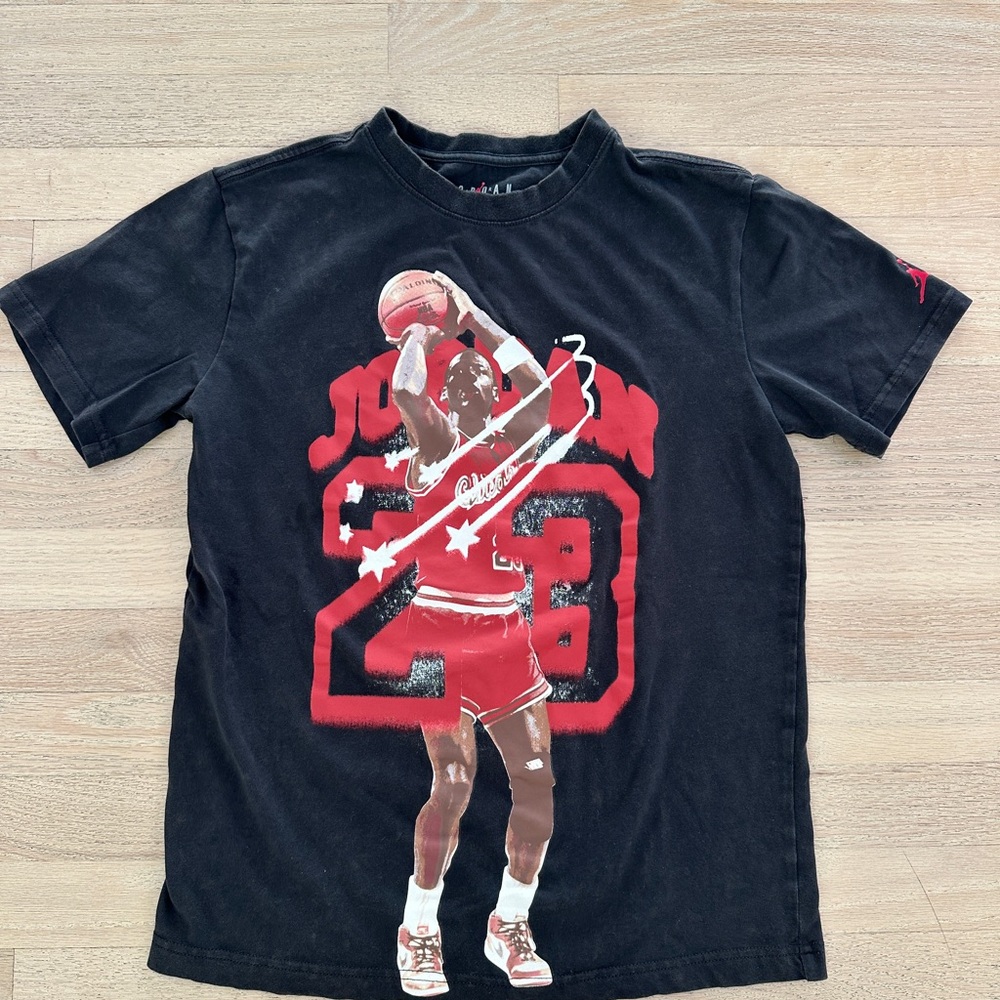 Jordan Black and Red Graphic Kids T-Shirt